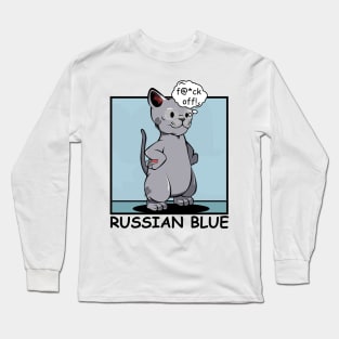 Russian Blue Cat Long Sleeve T-Shirt